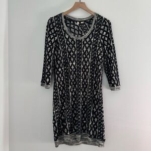 Moth Anthropologie Dark Academia Geometric Sweater Dress Small